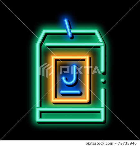 juice package neon glow icon illustration juice package neon glow icon illustration 78735946