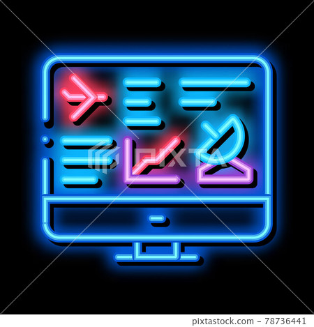 internet air navigation neon glow icon illustration internet air navigation neon glow icon illustration 78736441