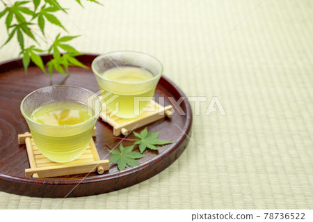 Two customers' cold tea on a tray Two customers' cold tea on a tray 78736522