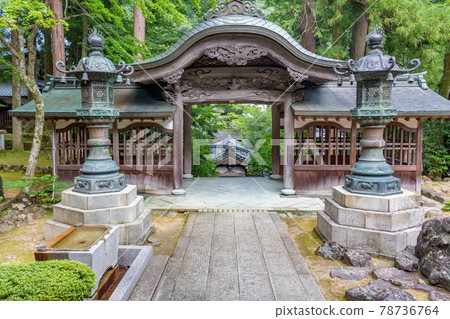Temple buildings in summer, Eiheiji, Japan. Temple buildings in summer, Eiheiji, Japan. 78736764