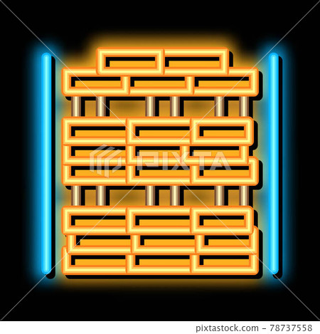 wooden planks store neon glow icon illustration wooden planks store neon glow icon illustration 78737558