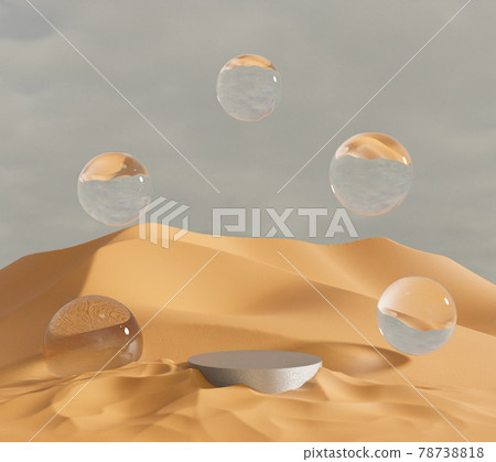 Water drops on desert 78738818
