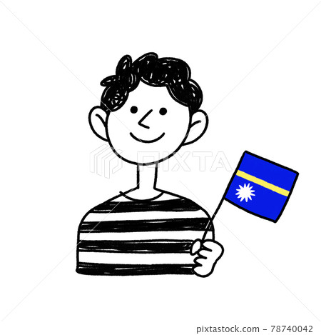 瑙魯國旗插圖 瑙魯國旗 78740042