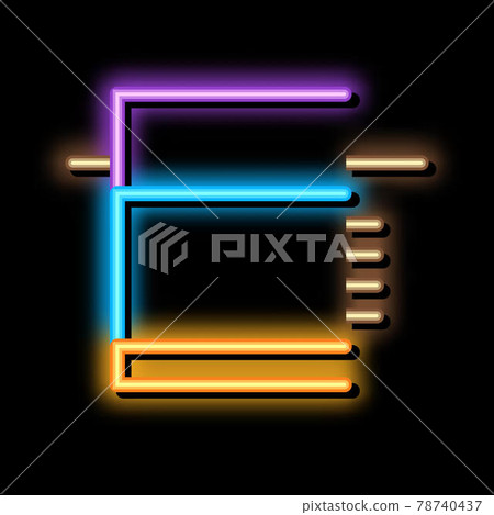 tiled foundation neon glow icon illustration tiled foundation neon glow icon illustration 78740437