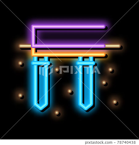 pile foundation neon glow icon illustration pile foundation neon glow icon illustration 78740438