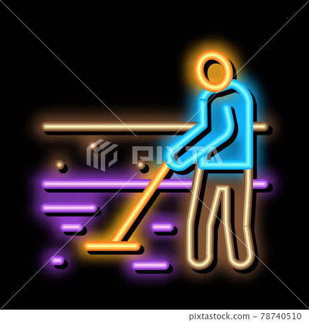 house foundation laying neon glow icon illustration 78740510