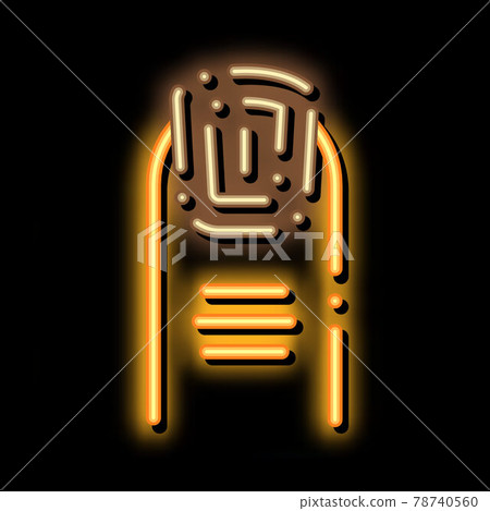 rotting nails neon glow icon illustration 78740560