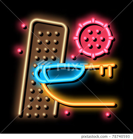 nail infection research neon glow icon illustration nail infection research neon glow icon illustration 78740593