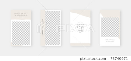 Social media template. Trendy editable social media stories template. Mockup isolated. Template design. Vector illustration. 78740971