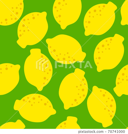 Lemon pattern seamless in bright colors. Repeat yellow green background with fruit vector pattern 78741000
