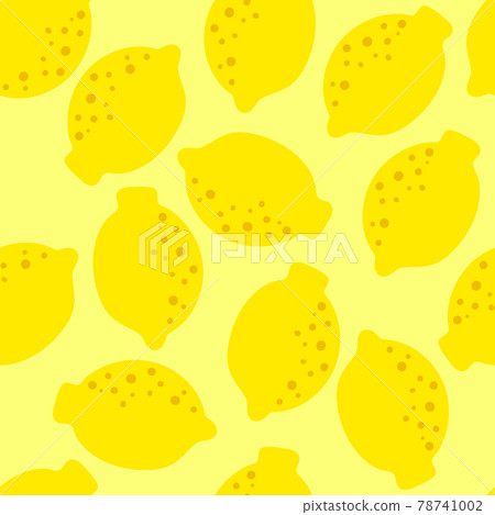 Lemon yellow pattern seamless in bright colors. Repeat background with fruit vector pattern. Citrus Lemon yellow pattern seamless in bright colors. Repeat background with fruit vector pattern. Citrus 78741002