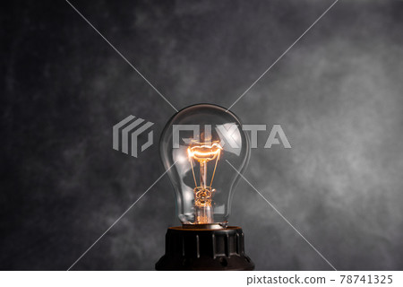 Realistic And Colored Vintage Glowing Light Bulbs Transparent Set With Included Lamps In Loft Style Illustration. Flat Graphic Design Idea Sign Solution Thinking Concept. 78741325
