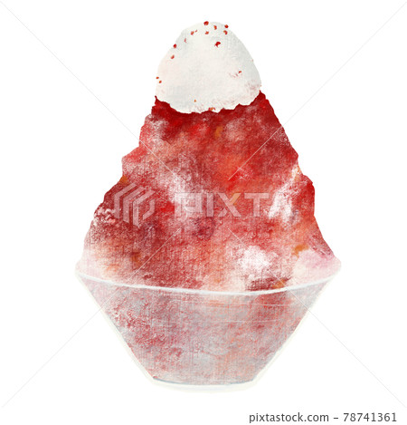刨冰（草莓牛奶）手繪 78741361
