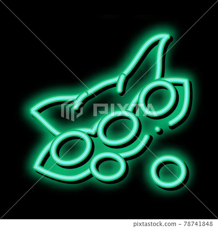 raw fresh soy bean neon glow icon illustration raw fresh soy bean neon glow icon illustration 78741848