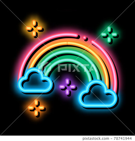 lgbt rainbow neon glow icon illustration lgbt rainbow neon glow icon illustration 78741944