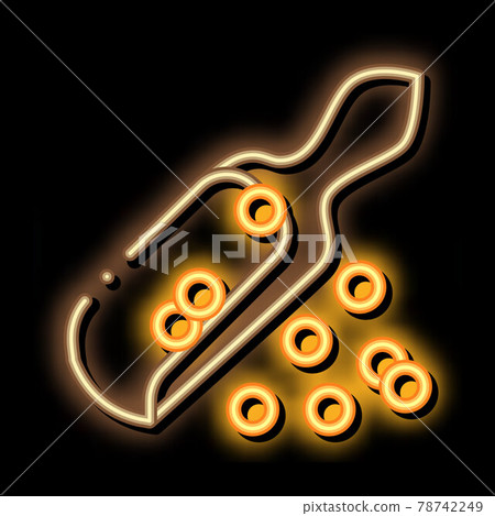 soy beans scapula neon glow icon illustration soy beans scapula neon glow icon illustration 78742249