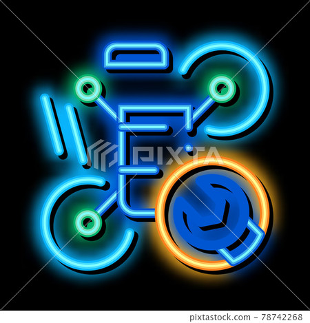 drone repair neon glow icon illustration drone repair neon glow icon illustration 78742268