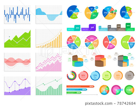Bright Flat Graphics and Volumetric Diagrams Set 78742684