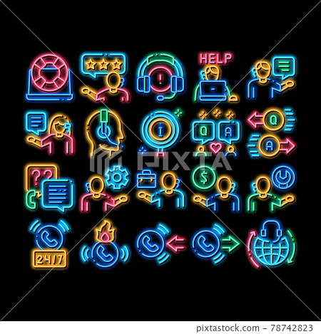 Telemarketing Sale neon glow icon illustration Telemarketing Sale neon glow icon illustration 78742823