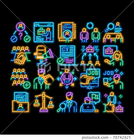 Recruitment And Research Employee Icons Set Vector Recruitment And Research Employee Icons Set Vector 78742825