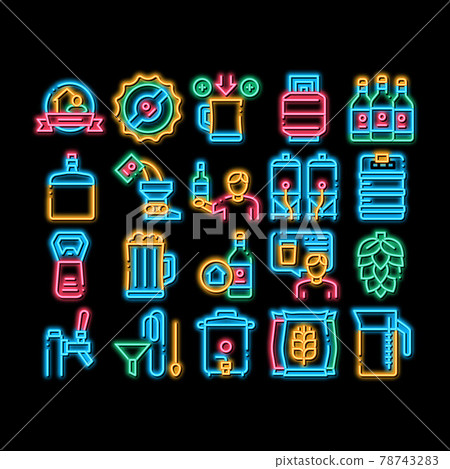 Home Brewing Beer neon glow icon illustration Home Brewing Beer neon glow icon illustration 78743283