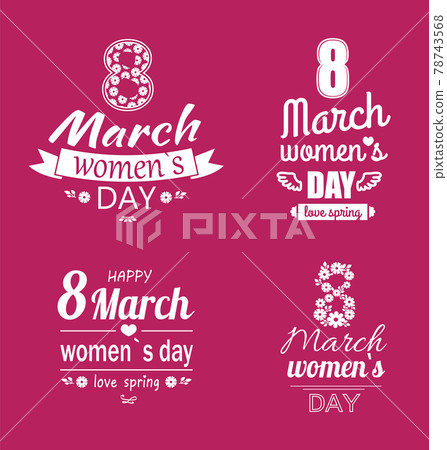 Ladys Day Love Spring 8 March Calligraphy Prints 78743568