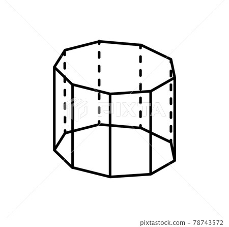Pentagrammic Prism Geometric Figure of Black Color Pentagrammic Prism Geometric Figure of Black Color 78743572