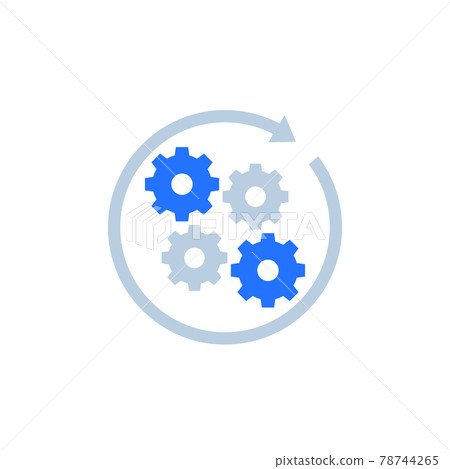 operation, implement a project icon on white operation, implement a project icon on white 78744265