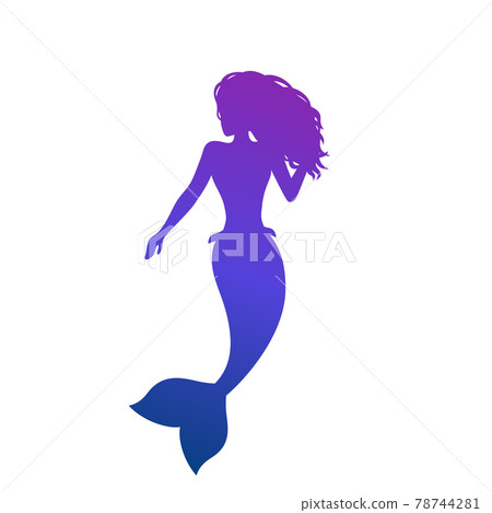 mermaid on white, sea maid vector art mermaid on white, sea maid vector art 78744281