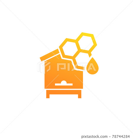 Hive and honey icon on white, vector Hive and honey icon on white, vector 78744284