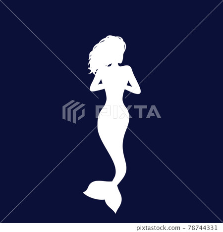 mermaid silhouette, sea maid vector art mermaid silhouette, sea maid vector art 78744331