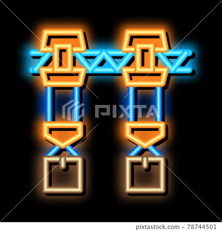 manufacturing transportation neon glow icon illustration 78744501