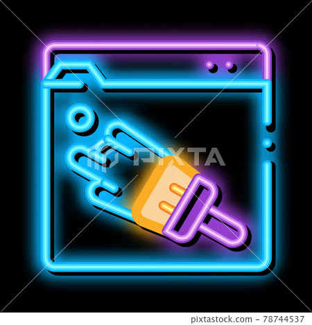 web site painting neon glow icon illustration web site painting neon glow icon illustration 78744537