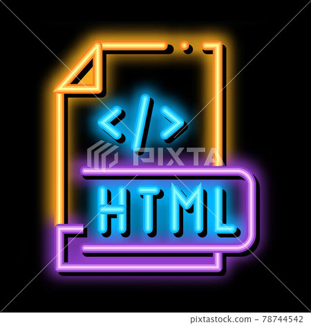 front end html code neon glow icon illustration front end html code neon glow icon illustration 78744542