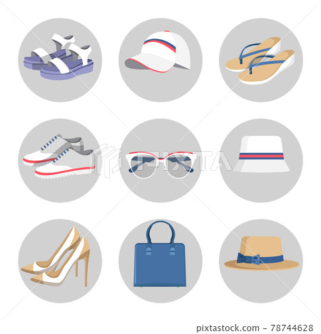 Summer Mode Circled Collection Vector Illustration Summer Mode Circled Collection Vector Illustration 78744628