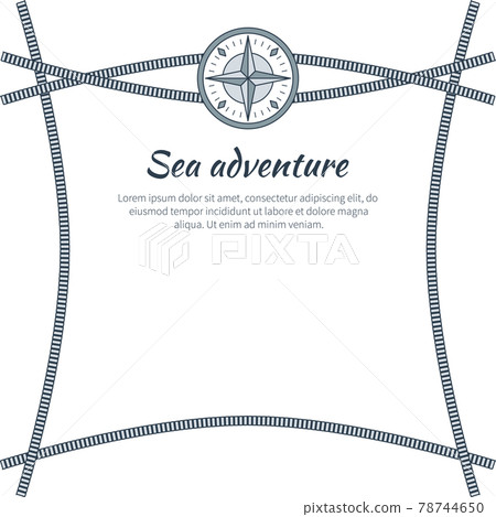 Sea Adventure, Colorful Card, Vector Illustration 78744650