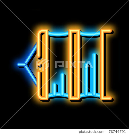 fishing net neon glow icon illustration 78744791