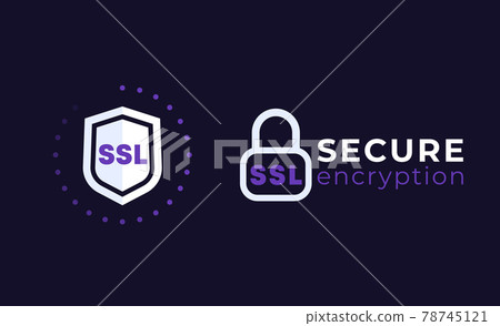 SSL secure icons on dark SSL secure icons on dark 78745121