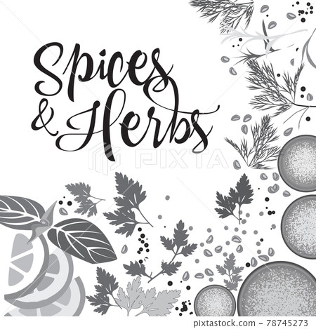 spices and kitchen herbs 78745273