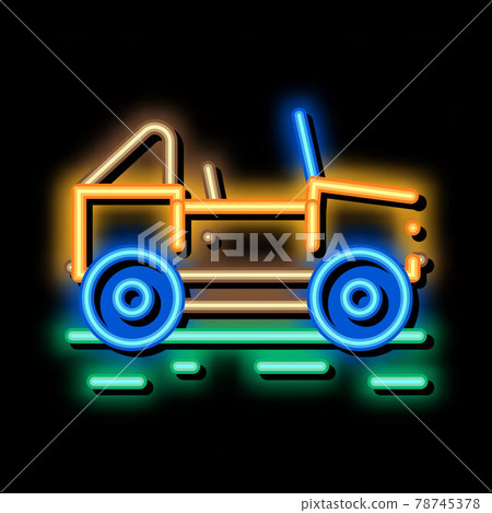 car jeep neon glow icon illustration car jeep neon glow icon illustration 78745378