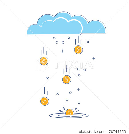 Money rain, dollars falling to the ground Money rain, dollars falling to the ground 78745553