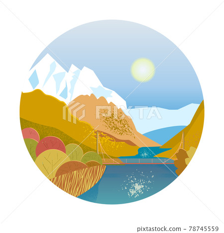 Mountain landscape with lake Mountain landscape with lake 78745559