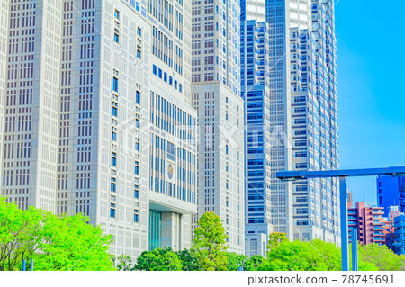 [東京城市景觀] 東京都政府大樓附近的城市景觀 78745691