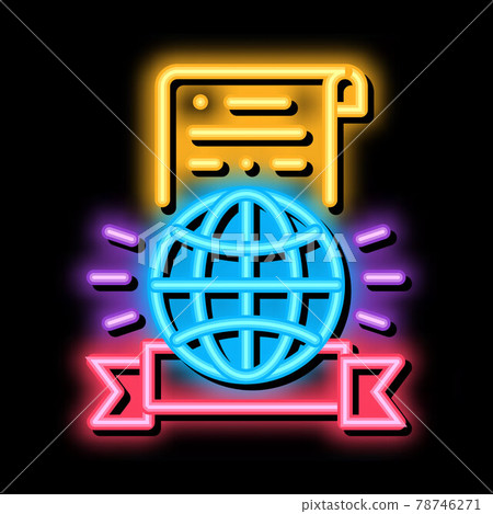 international license neon glow icon illustration 78746271