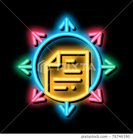 share audit document neon glow icon illustration share audit document neon glow icon illustration 78746390