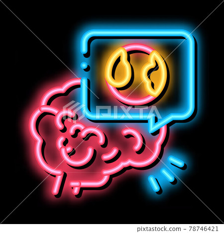 stroke due atherosclerosis neon glow icon illustration stroke due atherosclerosis neon glow icon illustration 78746421