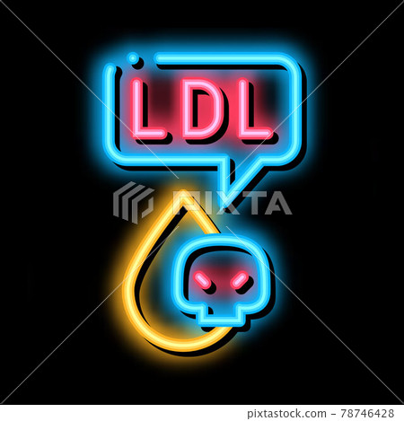 ldl atherosclerosis neon glow icon illustration ldl atherosclerosis neon glow icon illustration 78746428