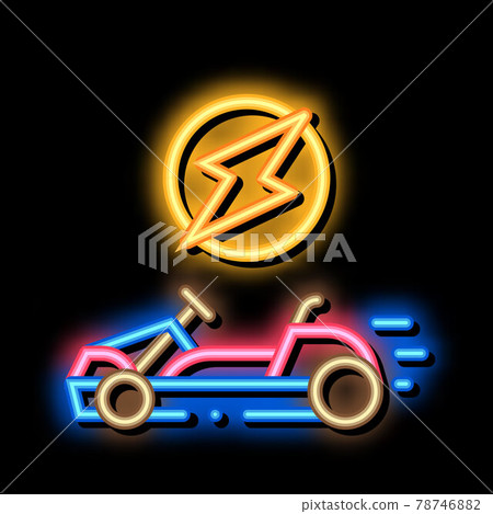 electric kart neon glow icon illustration 78746882