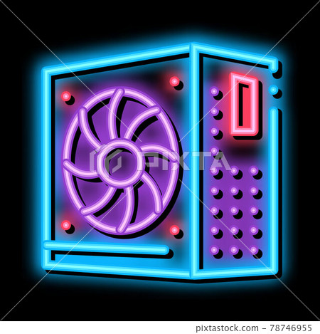 power supply neon glow icon illustration power supply neon glow icon illustration 78746955