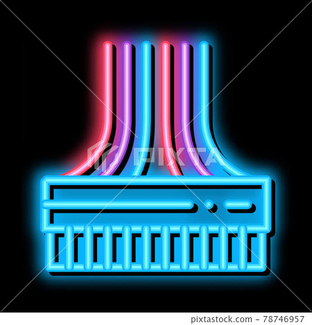 computer wires neon glow icon illustration computer wires neon glow icon illustration 78746957